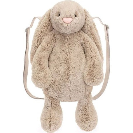Pliušinis žaislas zuikutis JELLYCAT Bashful Beige Bunny kuprinė