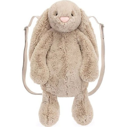 Pliušinis žaislas zuikutis JELLYCAT Bashful Beige Bunny kuprinė