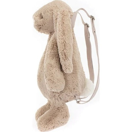 Pliušinis žaislas zuikutis JELLYCAT Bashful Beige Bunny kuprinė