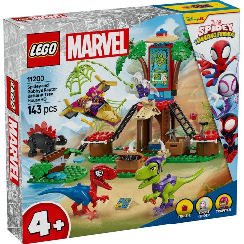 LEGO® | Marvel Spidey And His Amazing Friends Voriuko ir Gobio velociraptoriaus kova namelio medyje būstinėje 11200