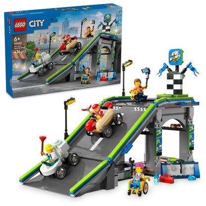 LEGO® | City Be ribų: lenktyninių automobilių rampų trasa 60460
