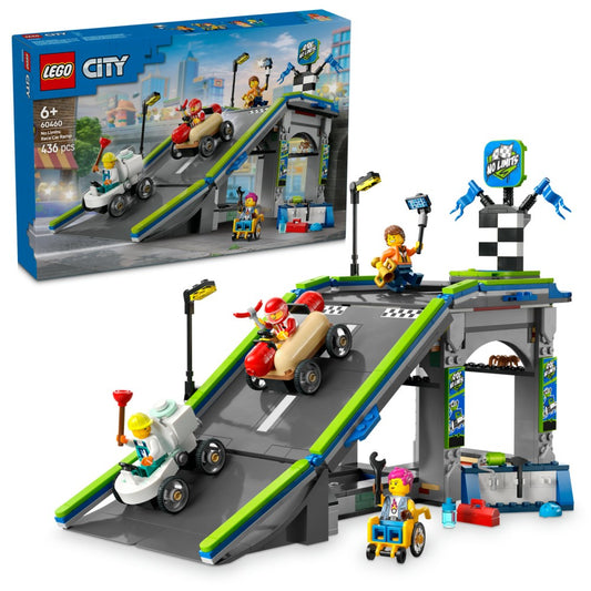LEGO® | City Be ribų: lenktyninių automobilių rampų trasa 60460
