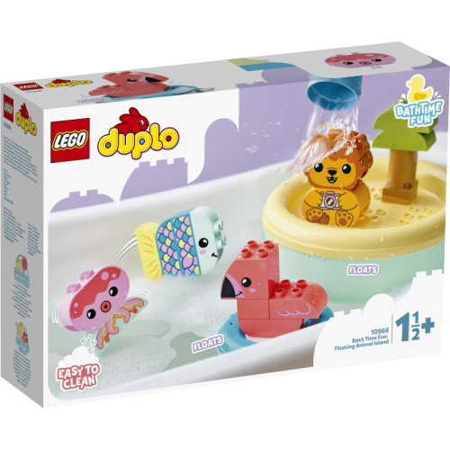LEGO® DUPLO® | Mano pirmosios maudynių pramogos: plūduriuojanti gyvūnų sala 10966