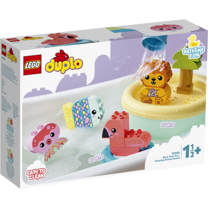 LEGO® DUPLO® | Mano pirmosios maudynių pramogos: plūduriuojanti gyvūnų sala 10966