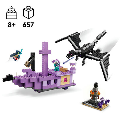 LEGO® Minecraft® I Enderio drakonas ir Pabaigos laivas 21264