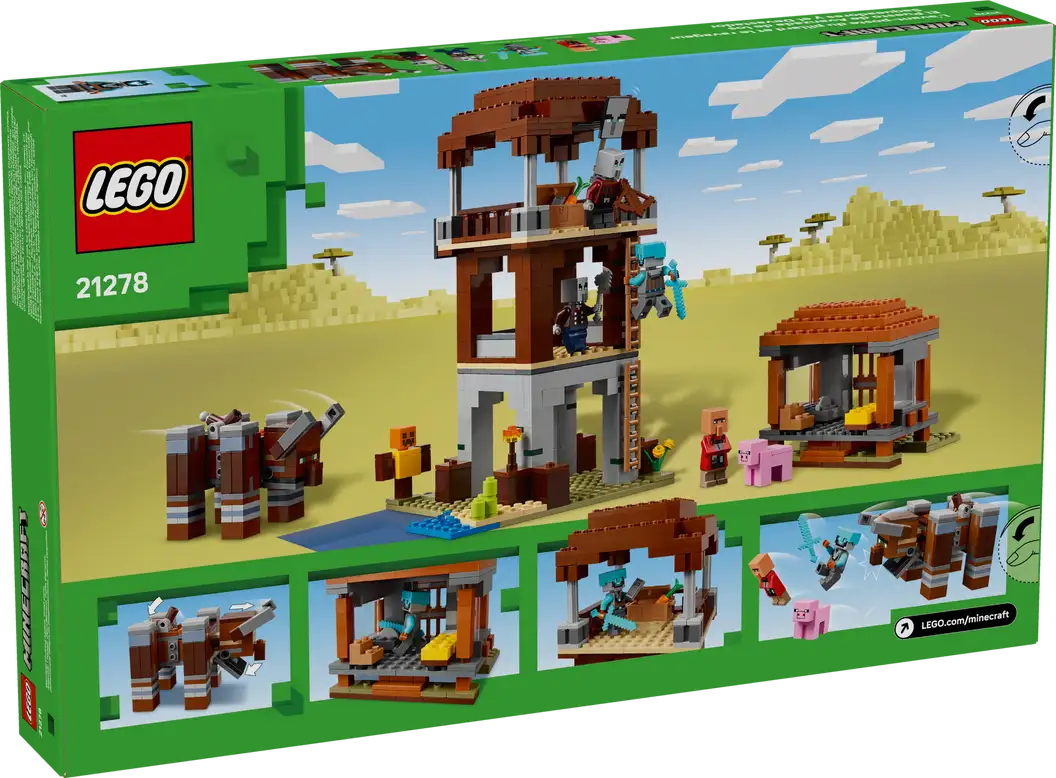 LEGO® Minecraft® ǀ Plėšikų sargybos postas ir naikintojas 21278